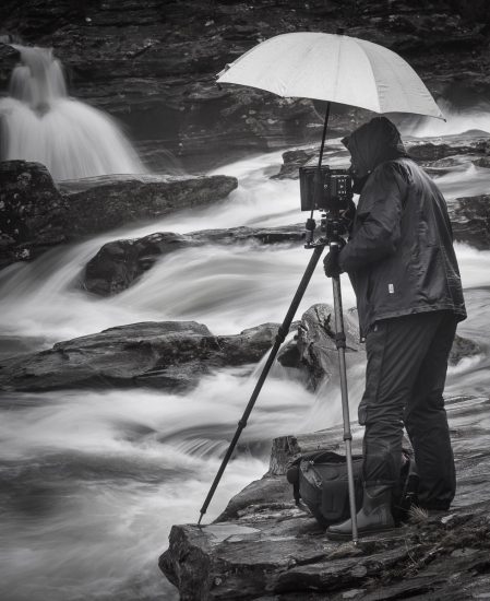 Wasserfotografie im Glen of Orchy. Ein nasser Balanceakt und eine Herausforderung für  den Fotografen und seine Ausrüstung.